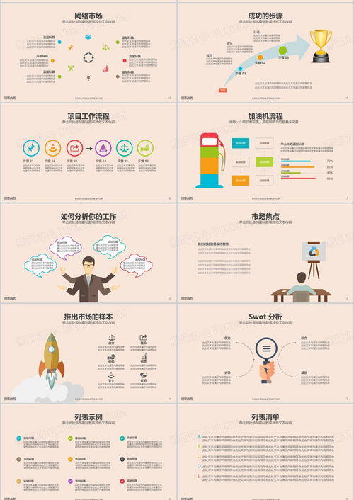 卡通简洁2024年商业计划书之市场营销工作总结与销售汇报PPT模板下载指南